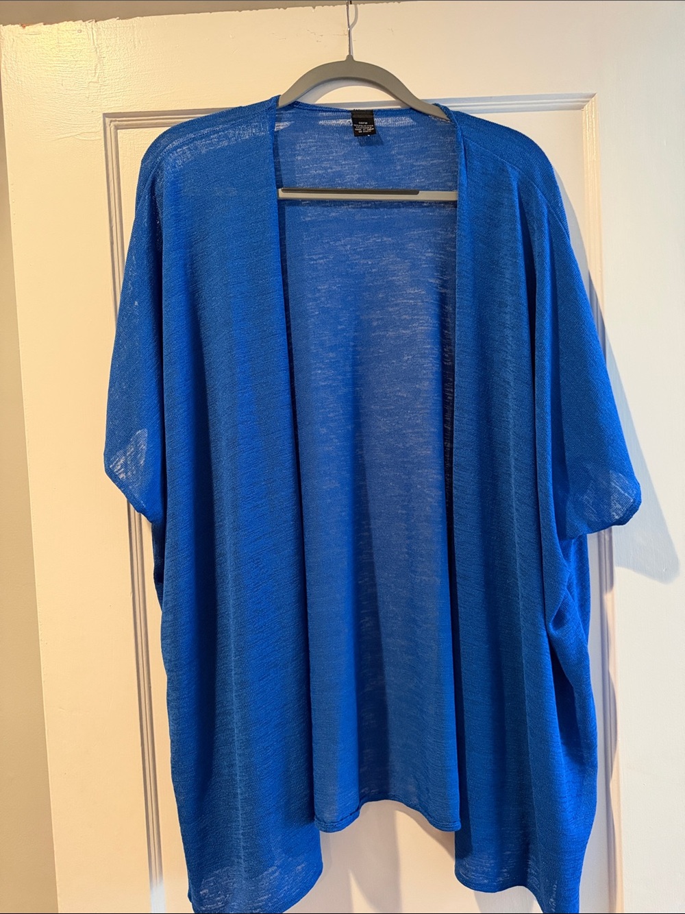 Blue Open Knit Cardigan with OSFM Tag. New without tags